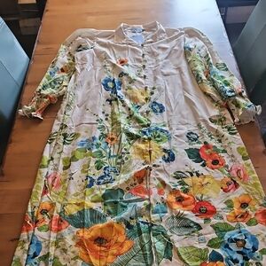 Vibrant Floral Long Sleeve Dress